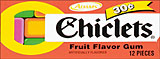 CHICLETS FRUIT FLAVORED GUM - 20/12PKS