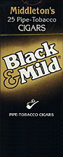 BLACK & MILD CIGARS 25 COUNT BOX