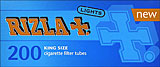 RIZLA+ KING SIZE LIGHT FILTER CIGARETTE TUBES - 200CT