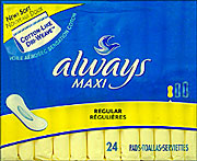 Always Maxi Pads Regular 24ct