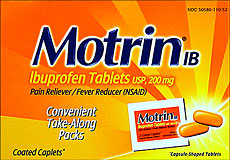 Motrin IB Ibuprofen 50 Packets Of 2 Caplets