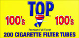 TOP CIGARETTE FILTER TUBES - FULL FLAVOR 100'S- 200CT