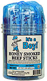 It's A Boy Honey Smoked Beef Sticks 24ct