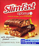 Slim Fast Optima Milk Chocolate Peanut 12/1.97oz Packages