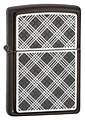 ZIPPO CHARCOAL PLAIDNESS EMBLEM - BLACK ICE