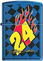 ZIPPO JEFF GORDON "#24 CHECKER FLAMES" - SAPPHIRE ICE