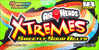 Air Heads Xtremes Rainbow Berry 18ct