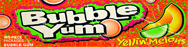 Bubble Yum Yellin' Melons 18/5pks.