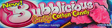 Bubblicious Carnival Cotton Candy 18/5pks.