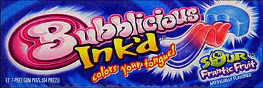 Bubblicious Ink'd Sour Frantic Fruit 12-7pc.pkgs.