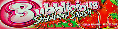Bubblicious Strawberry Splash 18/5pks.