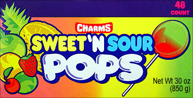 Charms Sweet' N Sour Pops 48CT