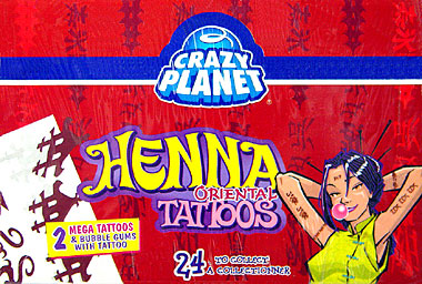 Henna Oriental Tatoos Bubble Gum 48Ct.