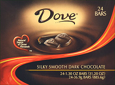 Dove Smooth Dark Chocolate Bar 24CT Box