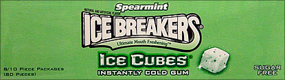 Ice Breakers Ice Cubes Spearmint 8/10 Piece Packages