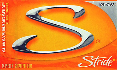 Stride Sugarless Always Mandarin 12/14ct.