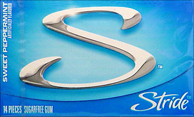Stride Sugarless Sweet Peppermint 12/14ct.