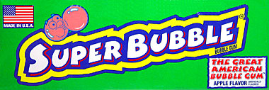 Super Bubble Apple Flavor Bubble Gum 180ct.