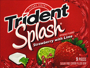 Trident Splash Strawberry/Line 10/9pc pkgs