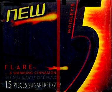 Wrigley's 5 Flare (Cinnamon), 10 Fifteen Piece Packs