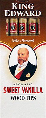 KING EDWARD SWEET VANILLA - WOOD TIPPED 10/5PKS