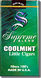SUPREME BLEND COOL MINT LITTLE CIGARS 100's