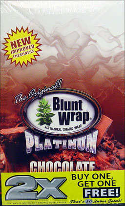 BLUNT WRAP PLATINUM - CHOCOLATE - 25 PACKS OF 2