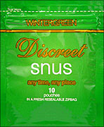 Discreet Snus Wintergreen - 1 Pack Of Ten Pouches