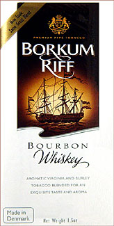 BORKUM RIFF BOURBON WHISKEY PREMIUM PIPE TOBACCO 6CT.