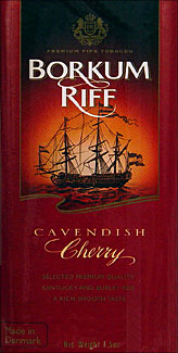 BORKUM RIFF CHERRY CAVENDISH PREMIUM PIPE TOBACCO 6CT.