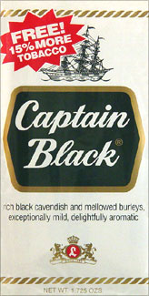 CAPTAIN BLACK PIPE TOBACCO 1.5OZ PACKAGES 6CT.