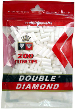 Double Diamond Cigarette Filter Tips - 200ct Bag