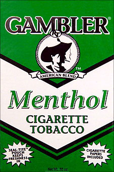 GAMBLER MENTHOL CIGARETTE TOBACCO 12/0.65oz POUCHES