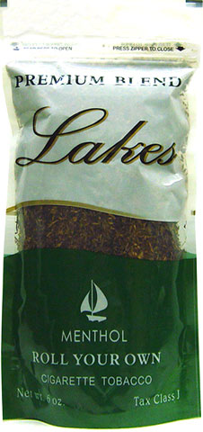LAKES MENTHOL CIGARETTE TOBACCO 6oz. BAG