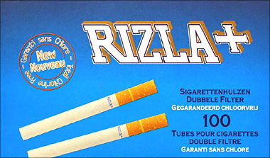 RIZLA+ KING SIZE FILTER CIGARETTE TUBES DOUBLE FILTERS - 100CT
