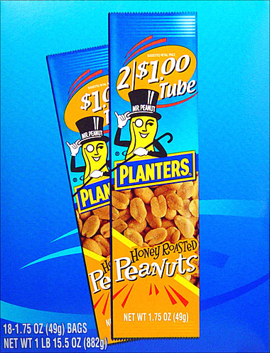 PLANTERS HONEY ROASTED PEANUTS 18/1.75OZ TUBES