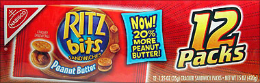 Ritz Bits Sandwich Peanut Butter 12CT