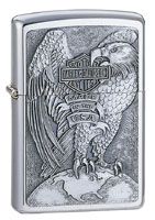 ZIPPO MADE IN USA EAGLE & GLOBE - BRUSHED CHROME