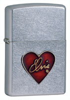 ZIPPO ELVIS HEART EMBLEM - STREET CHROME