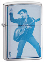 ZIPPO ELVIS - BLUE ANODIZED ALUMINUM EMBLEM