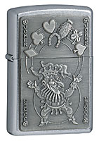 ZIPPO JOKER'S WILD EMBLEM - STREET CHROME