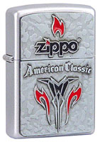 ZIPPO AMERICAN METAL- SATIN CHROME