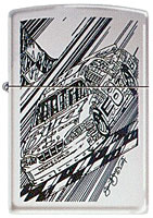 ZIPPO DALE JR. "CAR QUICK SKETCH" - HIGH POLISH CHROME