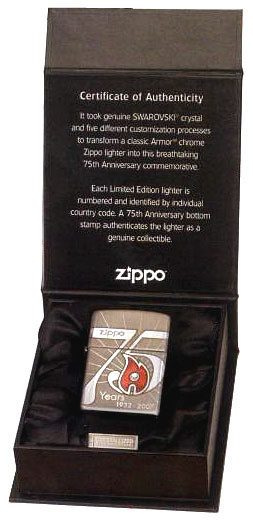 ZIPPO 75th ANNIVERSARY LIMITED EDITION - ARMOR / HIGH POLISH CHROME