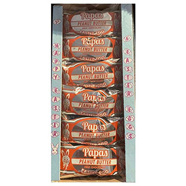 Papas Milk Chocolate Covered Peanut Butter Opera Cream Eggs 6ct Box