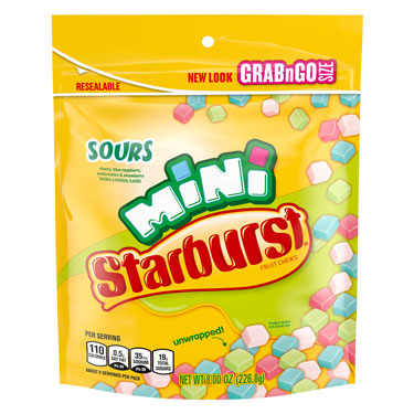 Starburst Sour Minis 8oz Pouch Expires May 1st 2026