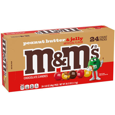 M and M Peanut Butter and Jelly 24ct Box Expires November 1st 2025