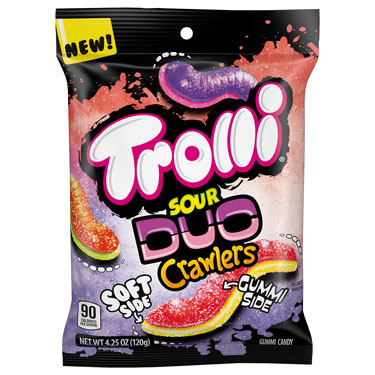 Trolli Sour Duo Crawlers 4.25oz Bag Expires August 1st 2025