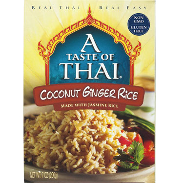 A Taste of Thai Coconut Ginger Rice 6.7oz Box Expires March 11th 2026