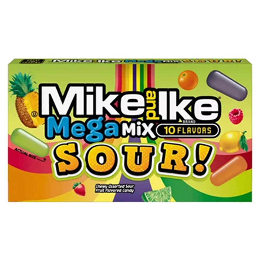 Mike and Ike Mega Mix Sour 4.25oz Theater Box Expires July 1st 2026